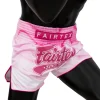 Fairtex BS1914 Alma Muay Thai Shorts - Pink/White in Pink/White — front view
