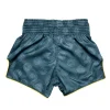 Fairtex BS1915 Clubber Muay Thai Shorts - Green/Blue in Green/Blue — detail shot