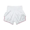 Fairtex BS1918 Enso Muay Thai Shorts - White in White — flat lay