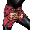 Fairtex Bs1919 Rodtang Muay Thai Shorts Red 2 Fairtex BS1919 Rodtang Muay Thai Shorts - Red in Red — sleeve detail
