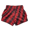 Fairtex Bs1919 Rodtang Muay Thai Shorts Red 5 Fairtex BS1919 Rodtang Muay Thai Shorts - Red in Red — flat lay