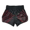 Fairtex BS1920 Lava Muay Thai Shorts - Black/Red in Black/Red — logo close‑up