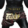 Fairtex BS1920 Lava Muay Thai Shorts - Black/Red in Black/Red — studio shot