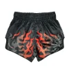 Fairtex BS1921 Volcano Muay Thai Shorts - Black/Red in Black/Red — rear print
