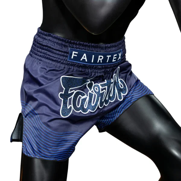 Fairtex BS1930 Ocean Muay Thai Shorts - Blue in Blue — on‑body look
