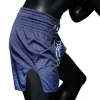 Fairtex BS1930 Ocean Muay Thai Shorts - Blue in Blue — three‑quarter angle