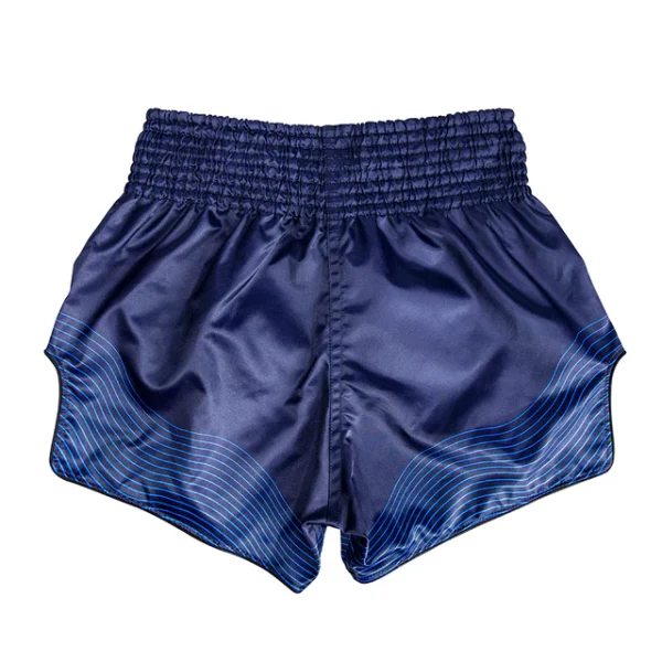 Fairtex BS1930 Ocean Muay Thai Shorts - Blue in Blue — three‑quarter angle