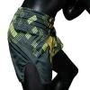 Fairtex BS1931 Heart of Gold Muay Thai Shorts - Black/Gold in Black/Gold — front view
