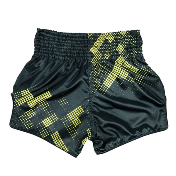 Fairtex BS1931 Heart of Gold Muay Thai Shorts - Black/Gold in Black/Gold — front angle