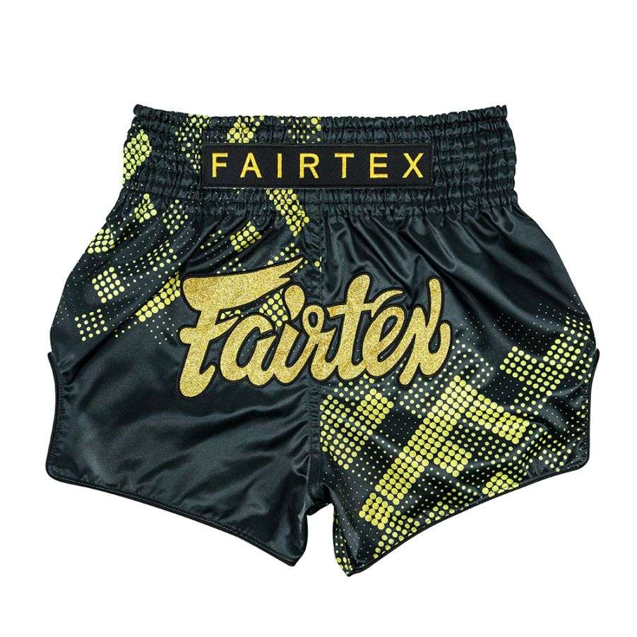 Fairtex BS1931 Heart of Gold Muay Thai Shorts in Black/Gold - product image