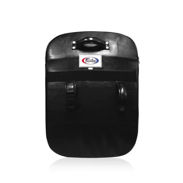 Fairtex Curved Kick Shield Fs3 Black 1 Fairtex Curved Kick Shield FS3 - Black in Black — side profile