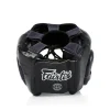 Fairtex Diagonal Vision Sparring Head Guard Hg13 Black 3 Fairtex Diagonal Vision Sparring Head Guard HG13 - Black in Black — studio shot