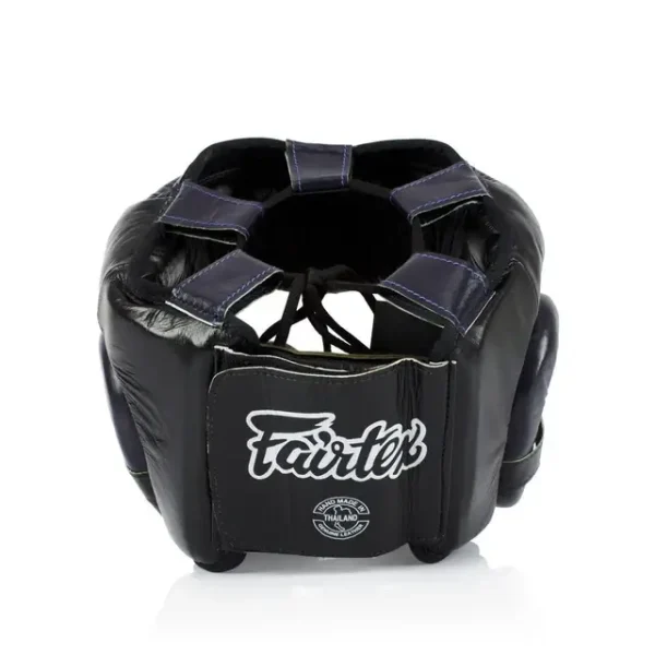 Fairtex Diagonal Vision Sparring Head Guard Hg13 Black 3 Fairtex Diagonal Vision Sparring Head Guard HG13 - Black in Black — studio shot
