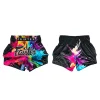 Fairtex Funky Soul Muay Thai Shorts - Black in Black — on‑body look