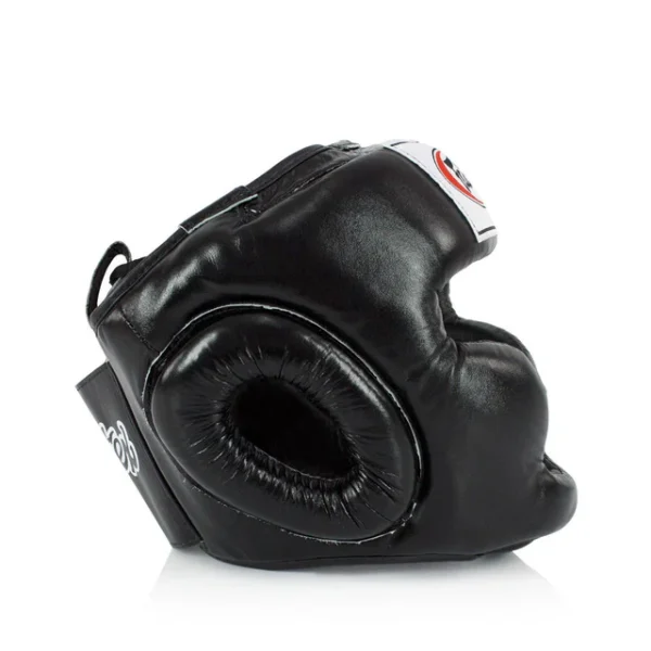 Fairtex Head Guard Head Gear HG3 - Black in Black — studio shot