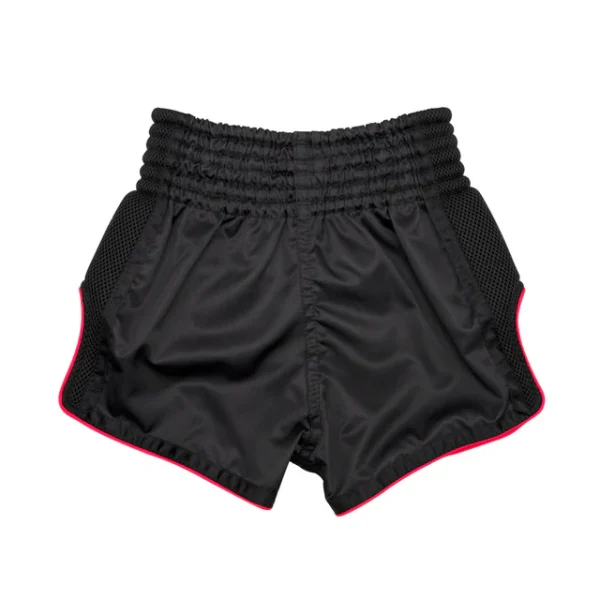 Fairtex Kids Muay Thai Shorts Midnight Bsk2104 Black Red 3 Fairtex Kids Muay Thai Shorts Midnight BSK2104 - Black/Red in Black/Red — flat lay