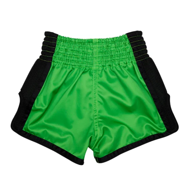 Fairtex Kids Muay Thai Shorts Siam Bsk2106 Green Black 3 Fairtex Kids Muay Thai Shorts Siam BSK2106 - Green/Black in Green/Black — back view