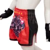 Fairtex Kids Muay Thai Shorts Silent Warrior Bsk2108 Red Black 1 Fairtex Kids Muay Thai Shorts Silent Warrior BSK2108 - Red/Black in Red/Black — back view