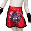 Fairtex Kids Muay Thai Shorts Silent Warrior Bsk2108 Red Black 2 Fairtex Kids Muay Thai Shorts Silent Warrior BSK2108 - Red/Black in Red/Black — detail shot