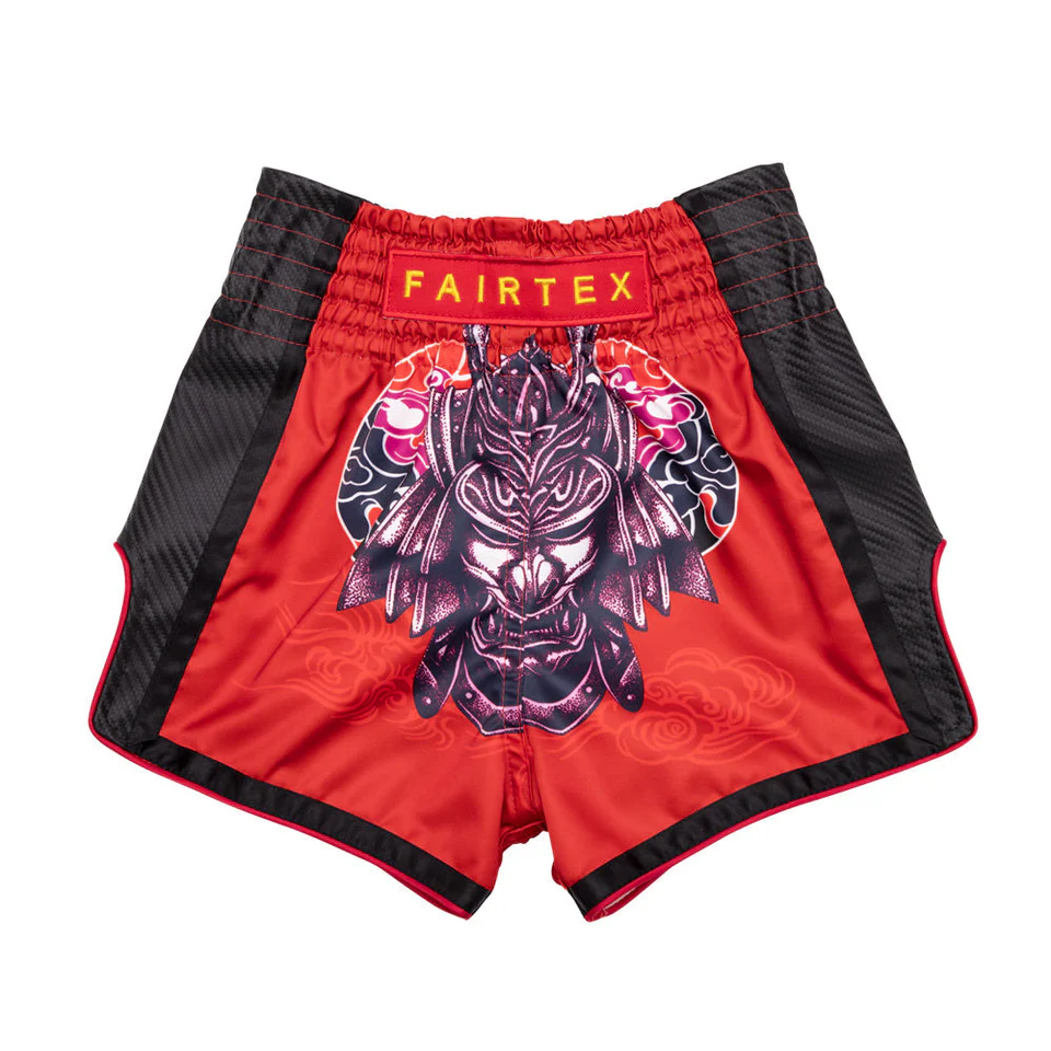Fairtex Kids Muay Thai Shorts Silent Warrior BSK2108 in Red/Black - product image