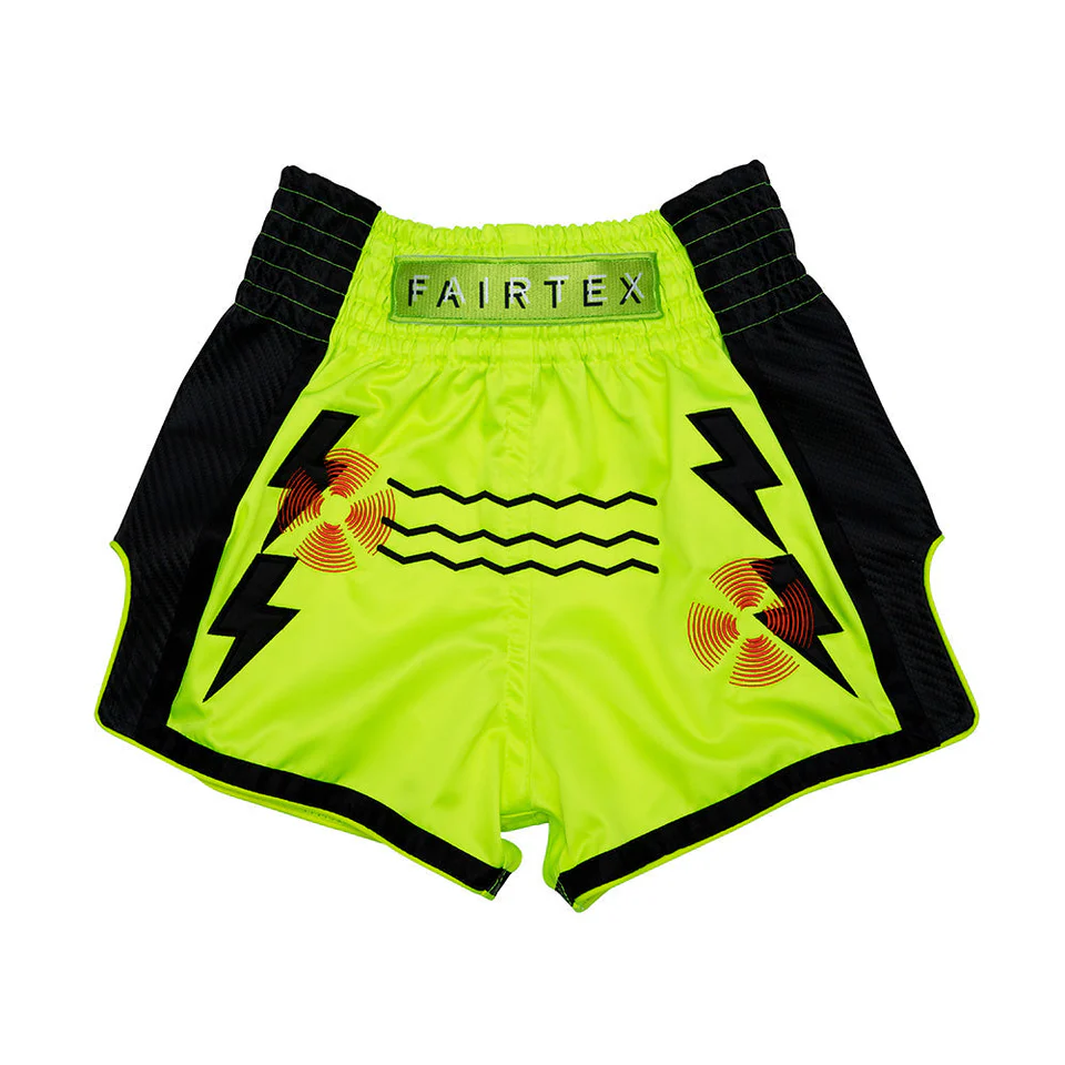Fairtex Kids Muay Thai Shorts Sonar BSK2105 in Green/Black - product image