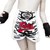 Fairtex Kids Muay Thai Shorts Tiger Bsk2103 White 2 Fairtex Kids Muay Thai Shorts Tiger BSK2103 - White in White — detail shot
