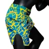 Fairtex Magma Muay Thai Shorts - Yellow/Blue in Yellow/Blue — front view