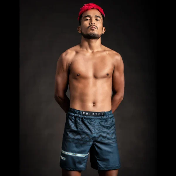 Fairtex Mma Board Shorts Blackfeet Ab17 Navy Black 1 Fairtex MMA Board Shorts Blackfeet AB17 - Navy/Black in Navy/Black — on‑body look