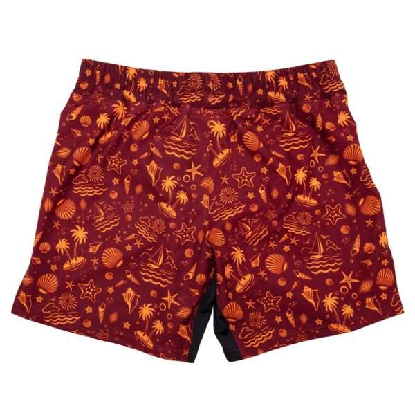 Fairtex MMA Board Shorts Breeze AB14 - Red in Red — side profile