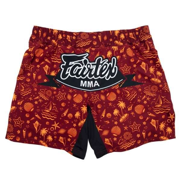Fairtex MMA Board Shorts Breeze AB14 - Red in Red — side profile