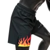 Fairtex MMA Board Shorts Burn AB12 - Black in Black — studio shot