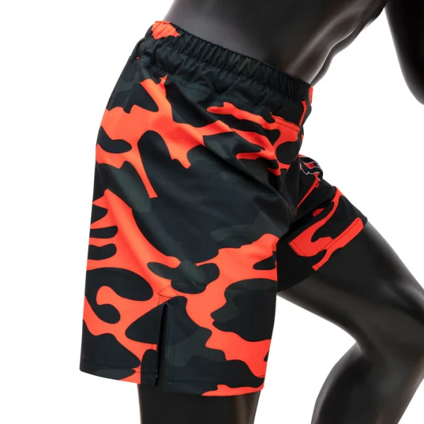 Fairtex MMA Board Shorts Mellow AB16 - Black/Red in Black/Red — rear print