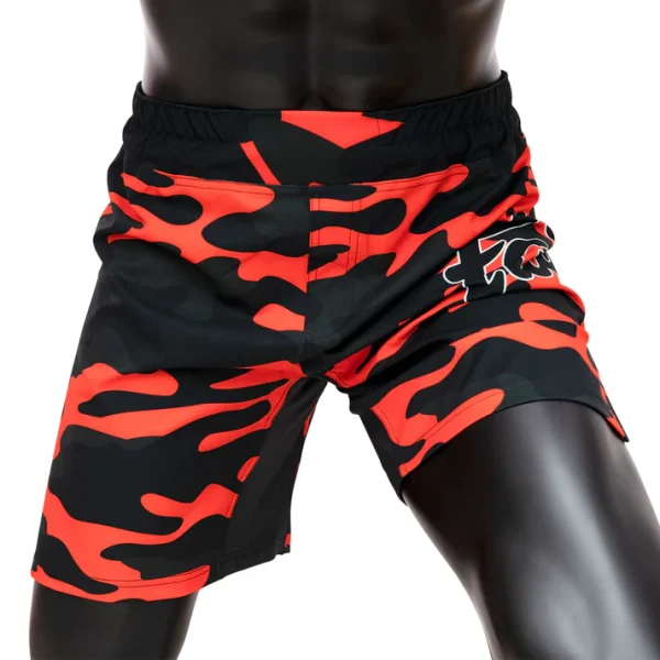 Fairtex MMA Board Shorts Mellow AB16 - Black/Red in Black/Red — sleeve detail