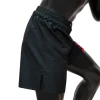 Fairtex MMA Board Shorts Wild AB13 - Black in Black — front angle