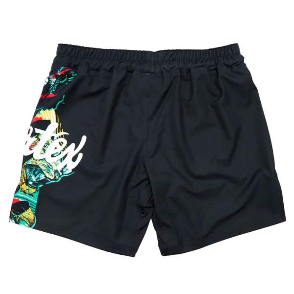 Fairtex MMA Board Shorts Wild AB13 - Black in Black — studio shot