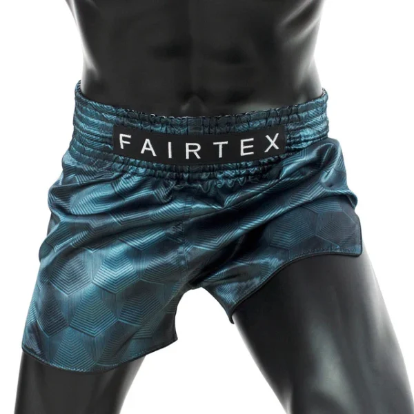 Fairtex Stealth Muay Thai Shorts - Blue in Blue — front view