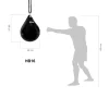 Fairtex Water Filled Heavy Bag HB16 - Black in Black — folded layout