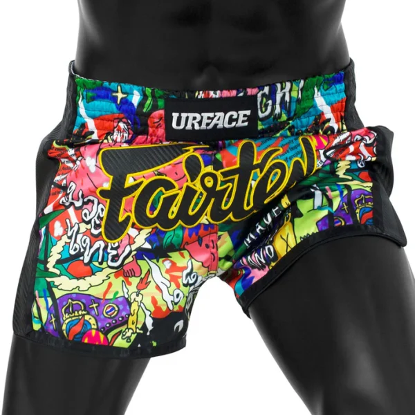 Fairtex X Urface Limited Edition Muay Thai Shorts Multi Coloured 2 Fairtex x Urface Limited Edition Muay Thai Shorts - Multi-coloured in Multi-coloured — graphic close‑up