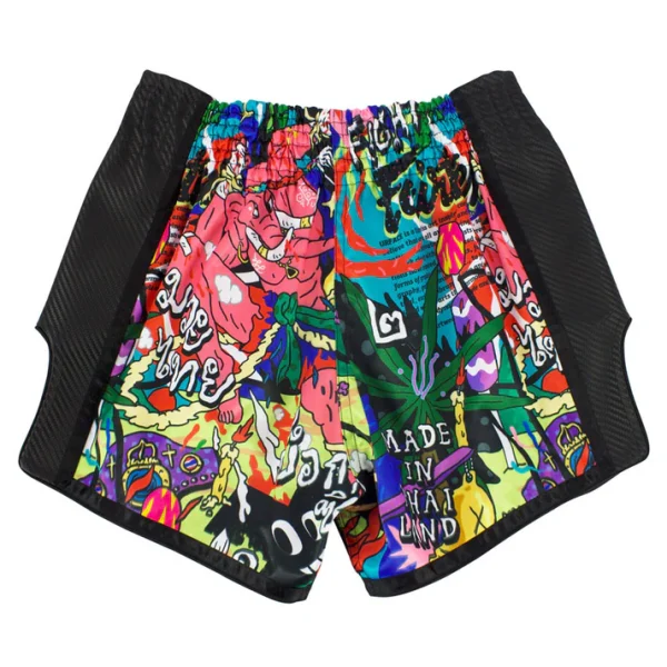 Fairtex X Urface Limited Edition Muay Thai Shorts Multi Coloured 3 Fairtex x Urface Limited Edition Muay Thai Shorts - Multi-coloured in Multi-coloured — back view