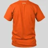 MFS-FIGHT-TEE-ORANGE-BACK MFS Kids BJJ T-Shirt Essential - Orange in Orange — three‑quarter angle