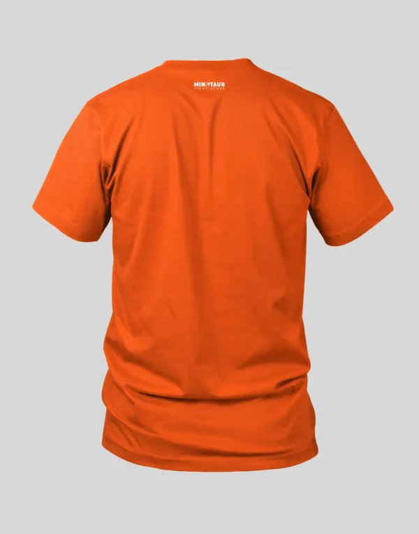 MFS-FIGHT-TEE-ORANGE-BACK MFS Kids BJJ T-Shirt Essential - Orange in Orange — three‑quarter angle