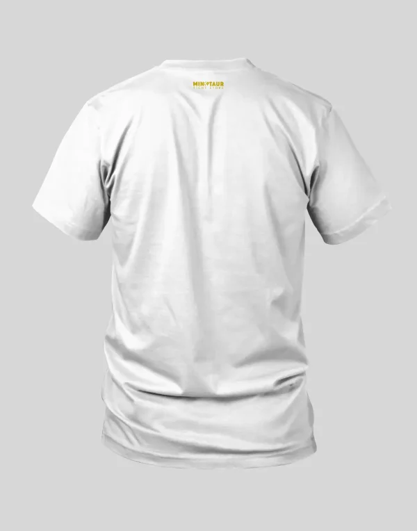 MFS-FIGHT-TEE-WHITE-GOLD-BACK MFS BJJ T-Shirt Essential - White/Gold in White/Gold — back view