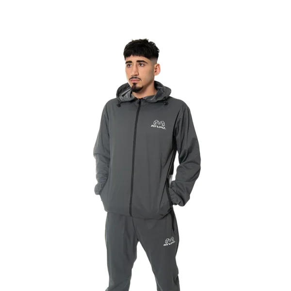 Rival Flexdrip Lite Sauna Suit Grey 1 Rival Flexdrip Lite Sauna Suit - Grey in Grey — front view