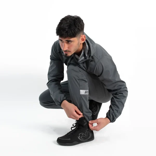 Rival Flexdrip Lite Sauna Suit Grey 4 Rival Flexdrip Lite Sauna Suit - Grey in Grey — waistband detail