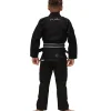 Tatami Kids Elements Superlite Bjj Gi Black 3 Tatami Kids Elements Superlite BJJ Gi - Black in Black — side profile