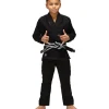 Tatami Kids Elements Superlite Bjj Gi Black 4 Tatami Kids Elements Superlite BJJ Gi - Black in Black — rear print