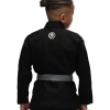 Tatami Kids Nova Absolute BJJ Gi - Black in Black — three‑quarter angle
