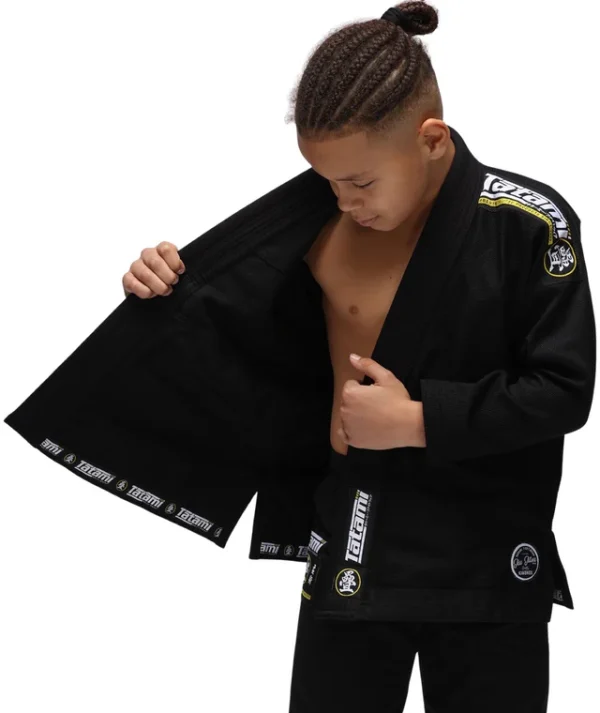Tatami Kids Nova Absolute BJJ Gi - Black in Black — rear print