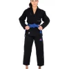 Tatami Ladies Elements Superlite BJJ Gi - Black in Black — sleeve detail