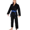 Tatami Ladies Elements Superlite BJJ Gi - Black in Black — rear print